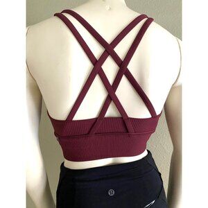 size 2 Lululemon‎ Energy Bra Long Line Ribbed W2BLES new, no tags $58